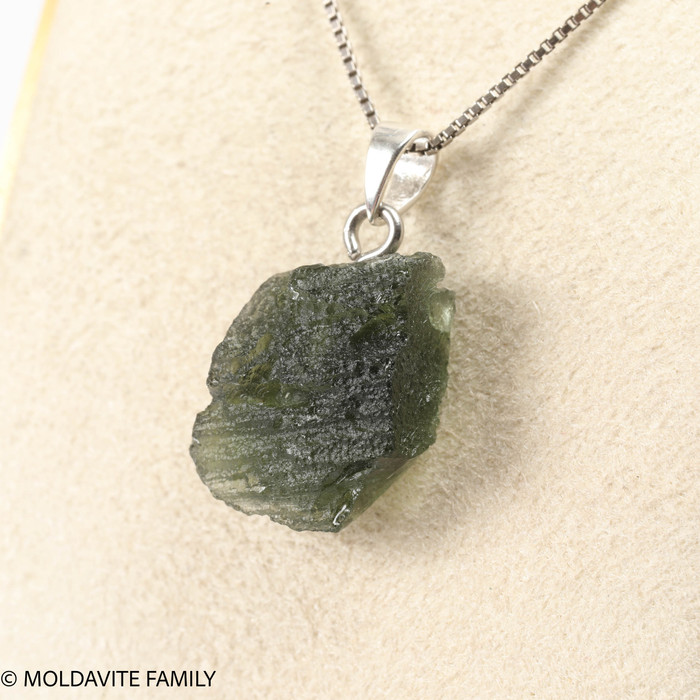 RAW MOLDAVITE PENDANT - B Grade - Final Sale 2.88g (RPB023)