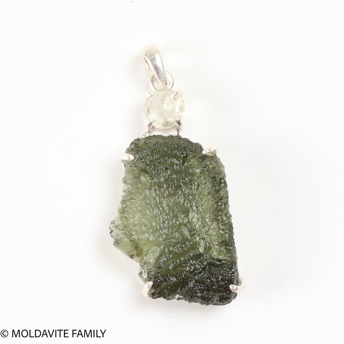 MOLDAVITE & LIBYAN DESERT GLASS PENDANT - 10.47g (MSP0154I026)