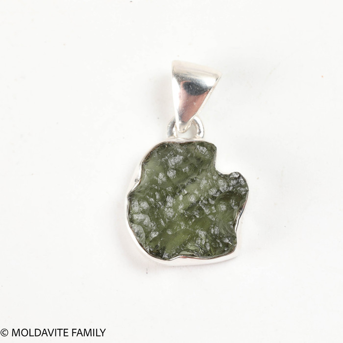MOLDAVITE PENDANT - STERLING SILVER - 2.28g (MSP0202I146)