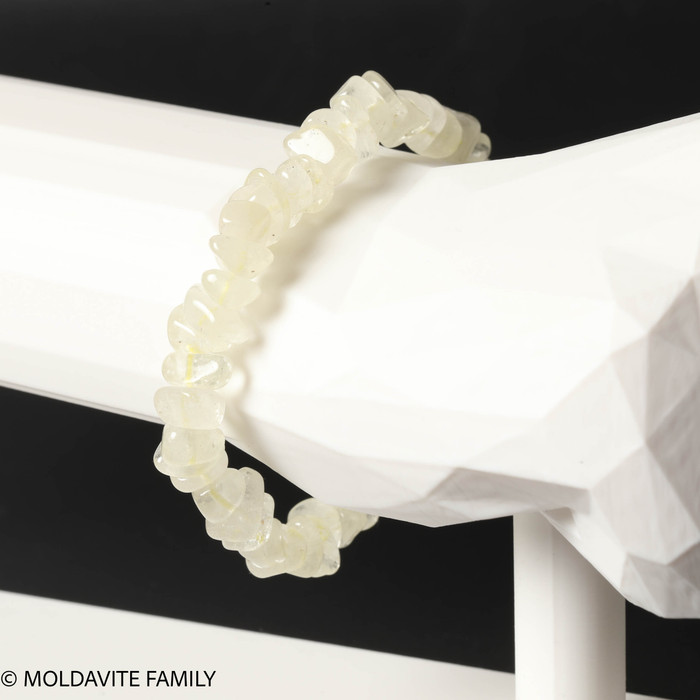 LIBYAN DESERT GLASS BRACELET - POLISHED BEADS (LDGBR23002)