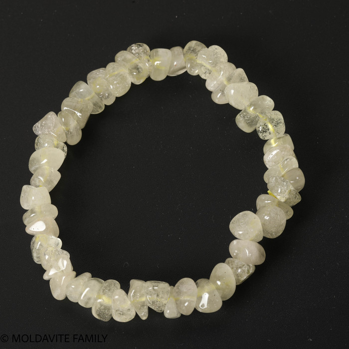 LIBYAN DESERT GLASS BRACELET - POLISHED BEADS (LDGBR23003)