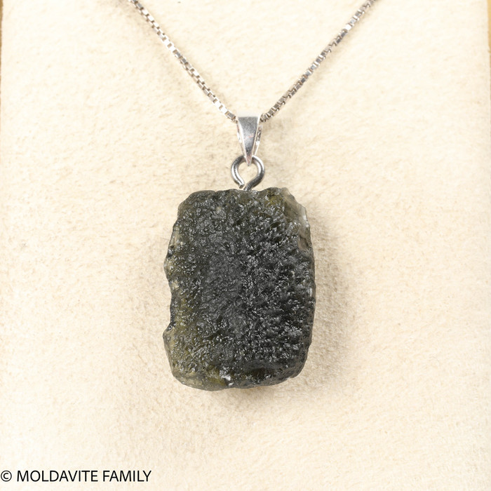 RAW MOLDAVITE PENDANT - B Grade - Final Sale 4.52g (RPB050)