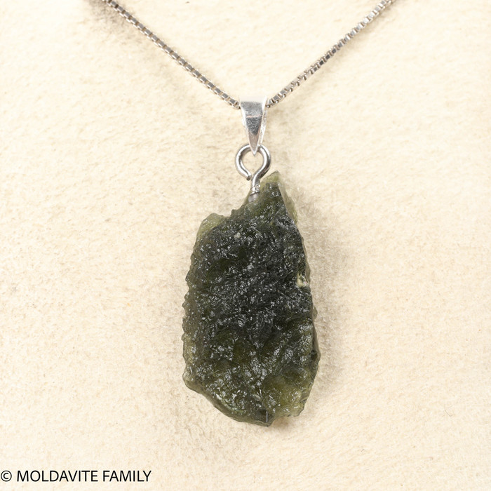 RAW MOLDAVITE PENDANT - B Grade - Final Sale 2.69g (RPB056)