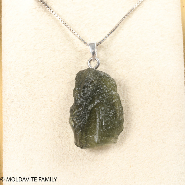 RAW MOLDAVITE PENDANT - B Grade - Final Sale 3.43g (RPB057)