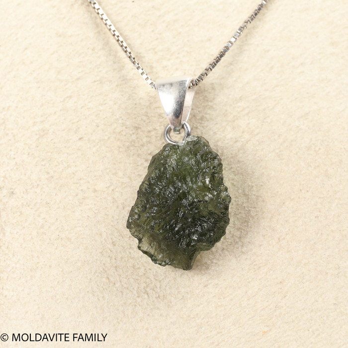 RAW MOLDAVITE PENDANT - B Grade - Final Sale 2.54g (RPB059)