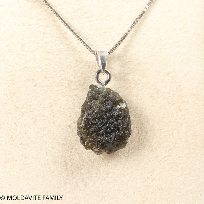 RAW MOLDAVITE PENDANT - B Grade - Final Sale 1.8g (RPB073)