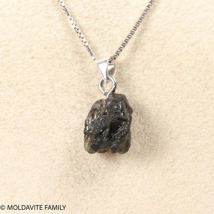 RAW MOLDAVITE PENDANT - B Grade - Final Sale 1.21g (RPB074)
