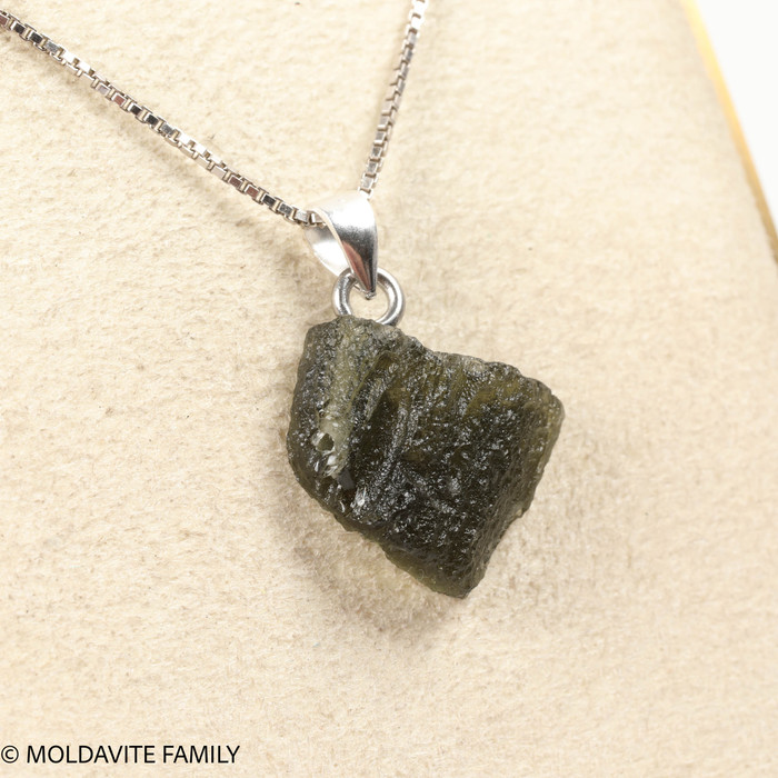 RAW MOLDAVITE PENDANT - B Grade - Final Sale 1.48g (RPB079)
