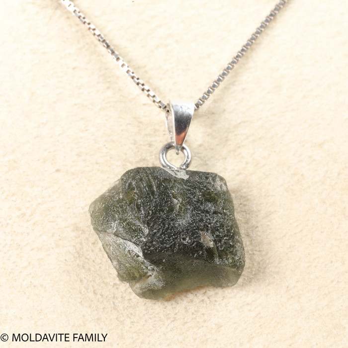 RAW MOLDAVITE PENDANT - B Grade - Final Sale 2.48g (RPB086)