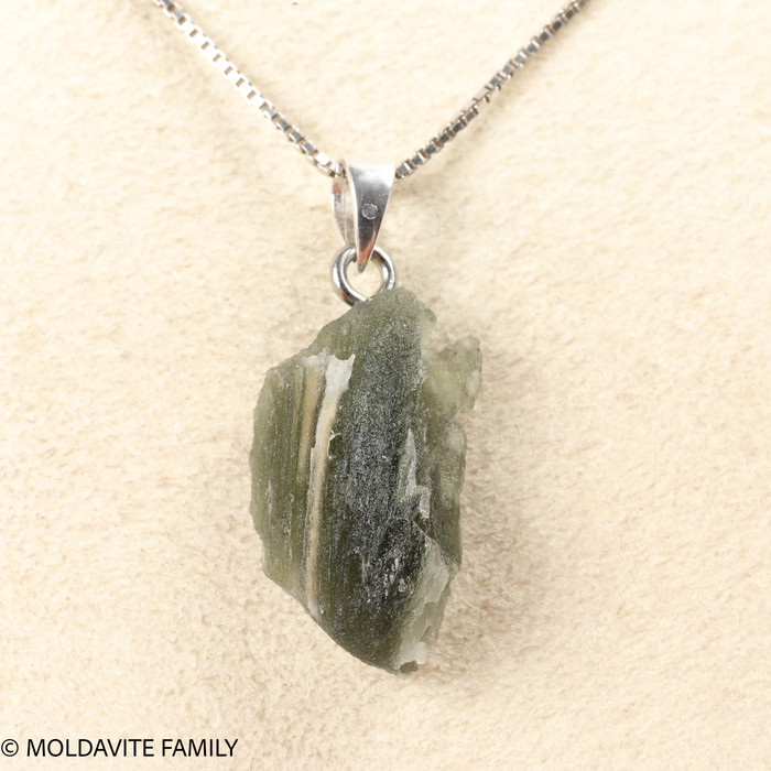 RAW MOLDAVITE PENDANT - B Grade - Final Sale 2.29g (RPB089)