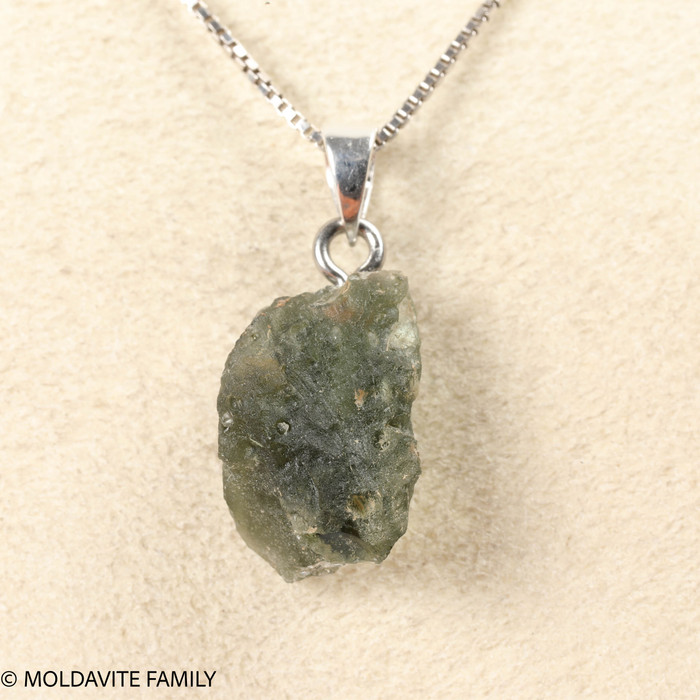 RAW MOLDAVITE PENDANT - B Grade - Final Sale 2.11g (RPB091)
