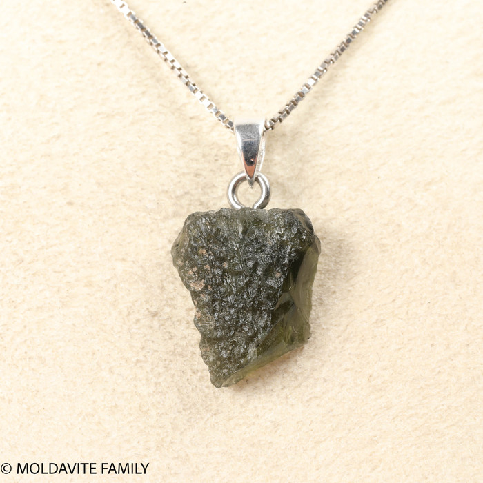 RAW MOLDAVITE PENDANT - B Grade - Final Sale 1.73g (RPB094)
