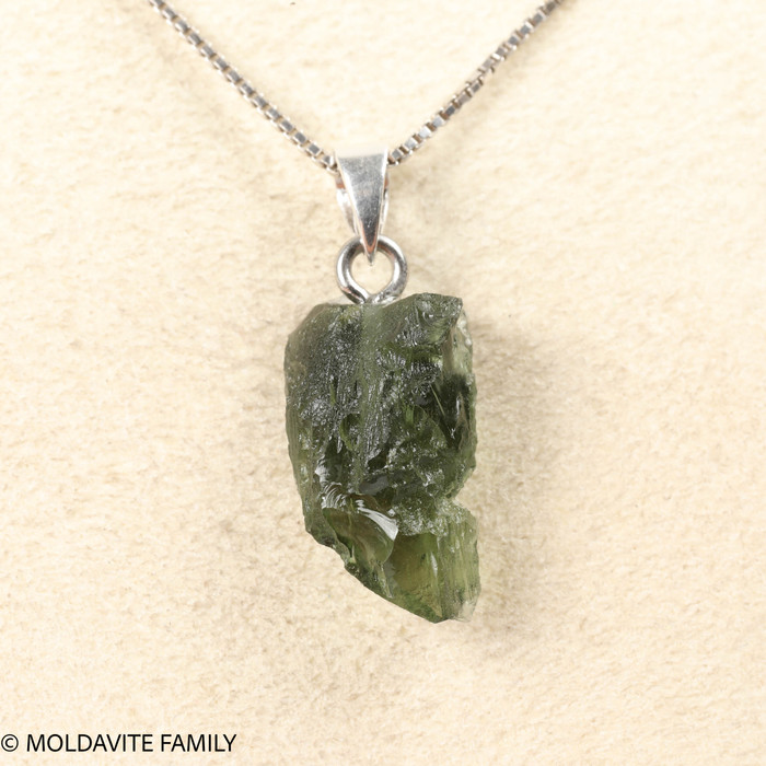 RAW MOLDAVITE PENDANT - B Grade - Final Sale 1.83g (RPB102)