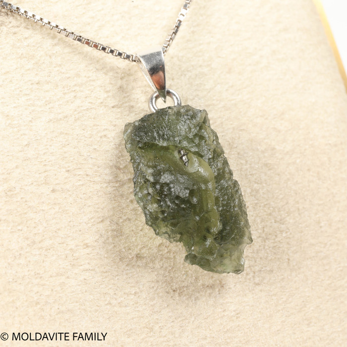 RAW MOLDAVITE PENDANT - B Grade - Final Sale 1.93g (RPB103)