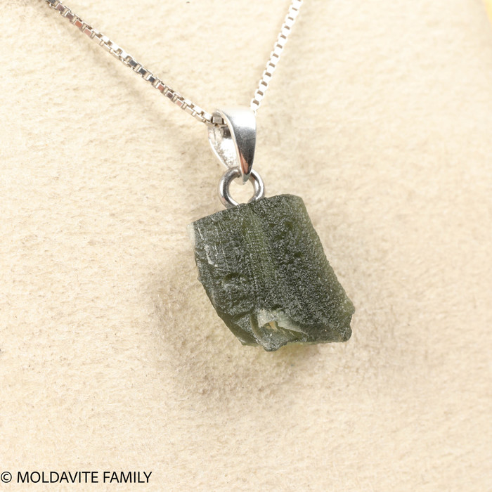 RAW MOLDAVITE PENDANT - B Grade - Final Sale 1.76g (RPB111)