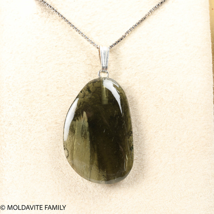 MOLDAVITE PENDANT - CABOCHON - 3.8g (MSP0236I017)