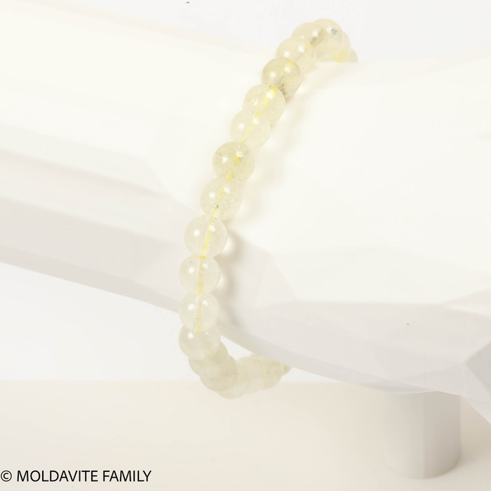 LIBYAN DESERT GLASS BRACELET - 7 mm BEADS (LDGBR22056)