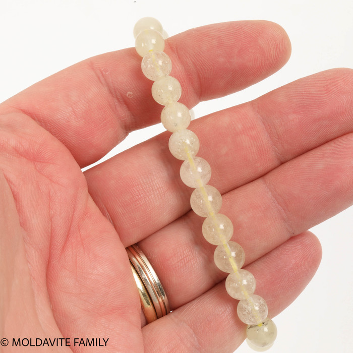 LIBYAN DESERT GLASS BRACELET - 7.8 mm BEADS (LDGBR22057)