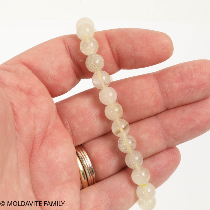 LIBYAN DESERT GLASS BRACELET - 8.5 mm BEADS (LDGBR22058)