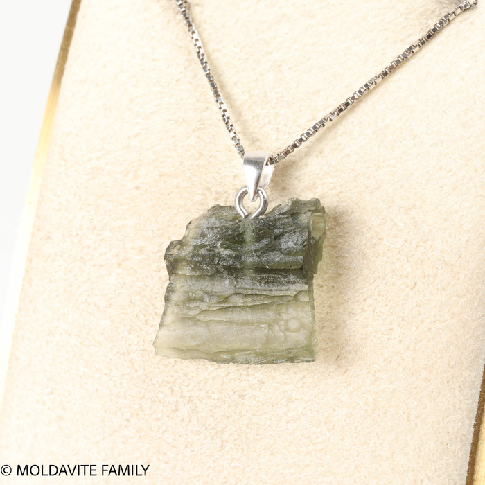 RAW MOLDAVITE PENDANT - B Grade - Final Sale 2.24g (RPB114)