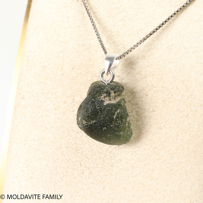 RAW MOLDAVITE PENDANT - B Grade - Final Sale 2.6g (RPB118)