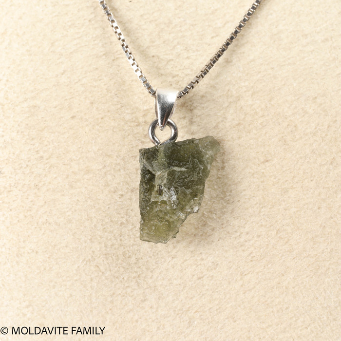 RAW MOLDAVITE PENDANT - B Grade - Final Sale 0.92g (RPB120)