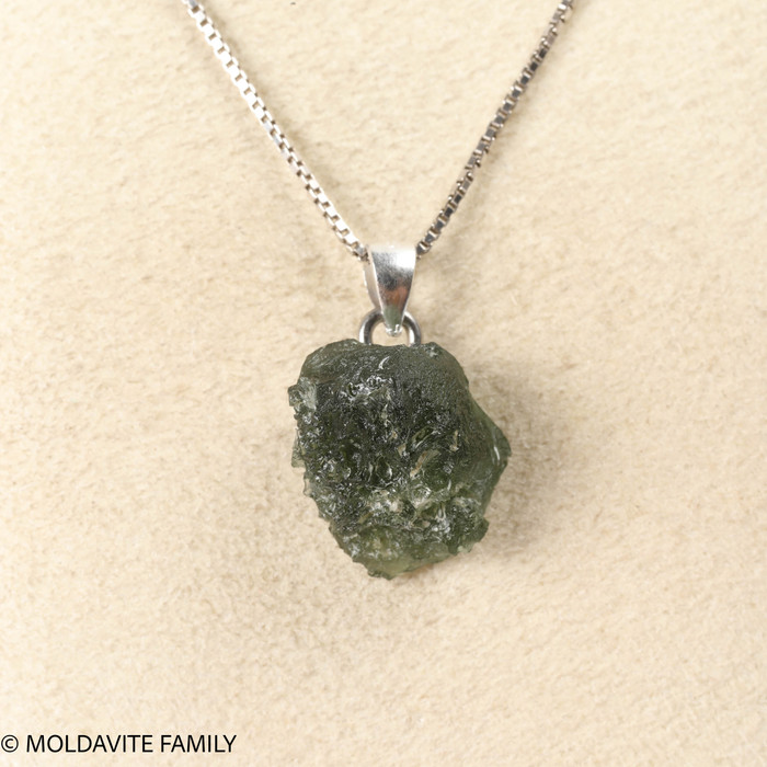 RAW MOLDAVITE PENDANT - B Grade - Final Sale 2.01g (RPB122)