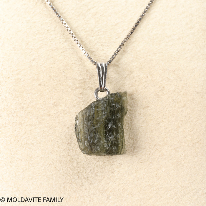 RAW MOLDAVITE PENDANT - B Grade - Final Sale 1.62g (RPB124)