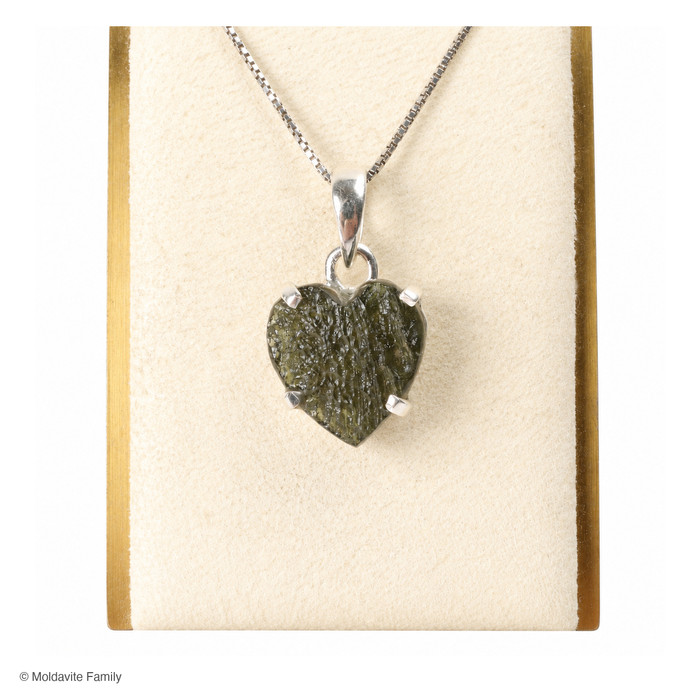 MOLDAVITE HEART PENDANT - 3.08g (MSP0194I044)