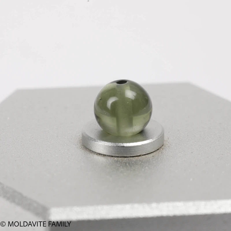 MOLDAVITE SINGLE BEAD 6mm ( SBED034 )