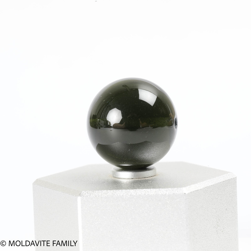 MOLDAVITE SINGLE BEAD 17.5mm (SBED071)