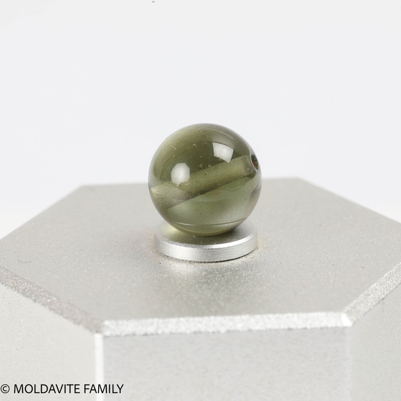 MOLDAVITE SINGLE BEAD 9.2mm (SBED103)