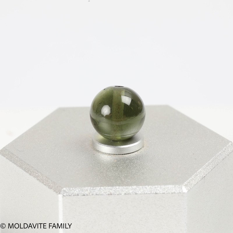 MOLDAVITE SINGLE BEAD 9.1mm (SBED106)