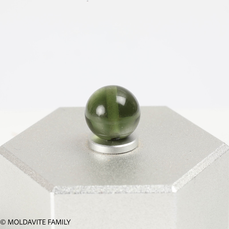 MOLDAVITE SINGLE BEAD 9.3mm (SBED107)
