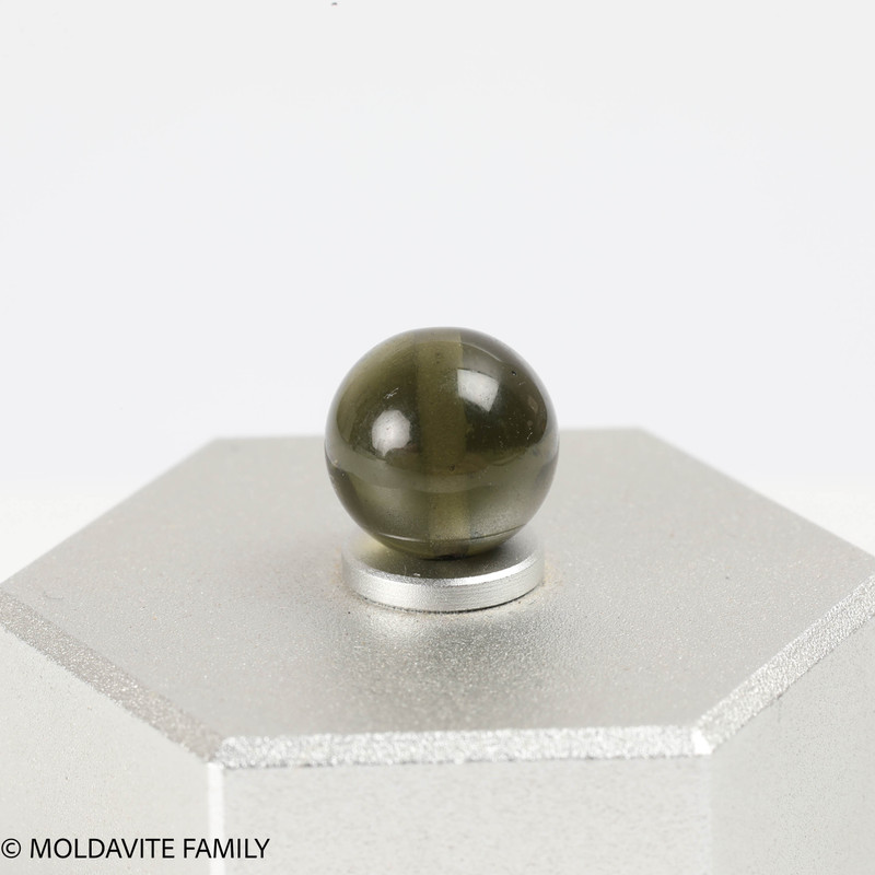 MOLDAVITE SINGLE BEAD 9.7mm (SBED116)