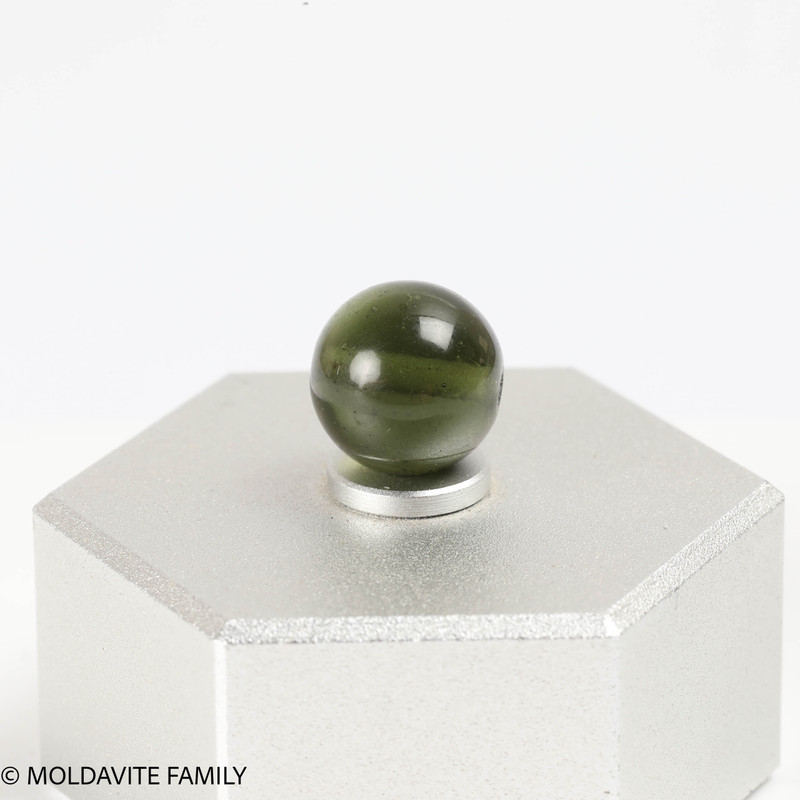 MOLDAVITE SINGLE BEAD 10.1mm (SBED119)