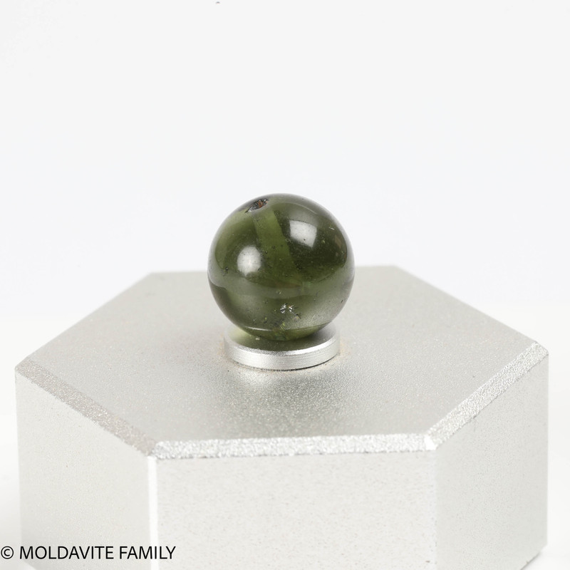 MOLDAVITE SINGLE BEAD 10.7mm (SBED121)