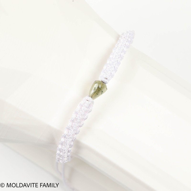 POLISHED MOLDAVITE - CORD BRACELET (MBC048)