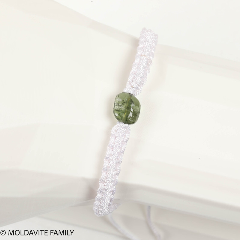 POLISHED MOLDAVITE - CORD BRACELET (MBC055)