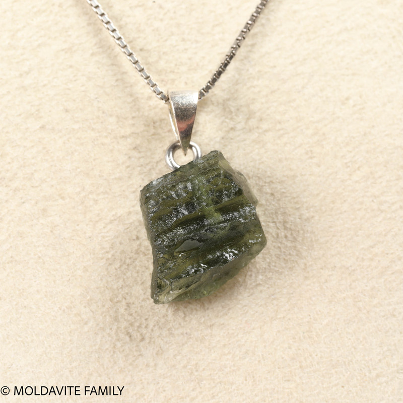 RAW MOLDAVITE PENDANT - B Grade - Final Sale 1.78g (RPB005)
