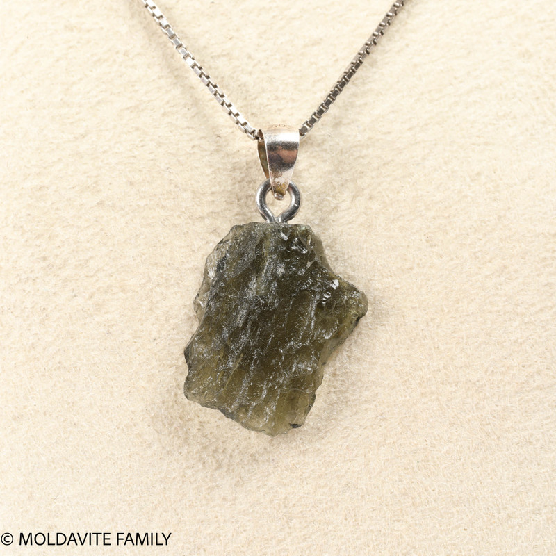RAW MOLDAVITE PENDANT - B Grade - Final Sale 1.2g (RPB006)