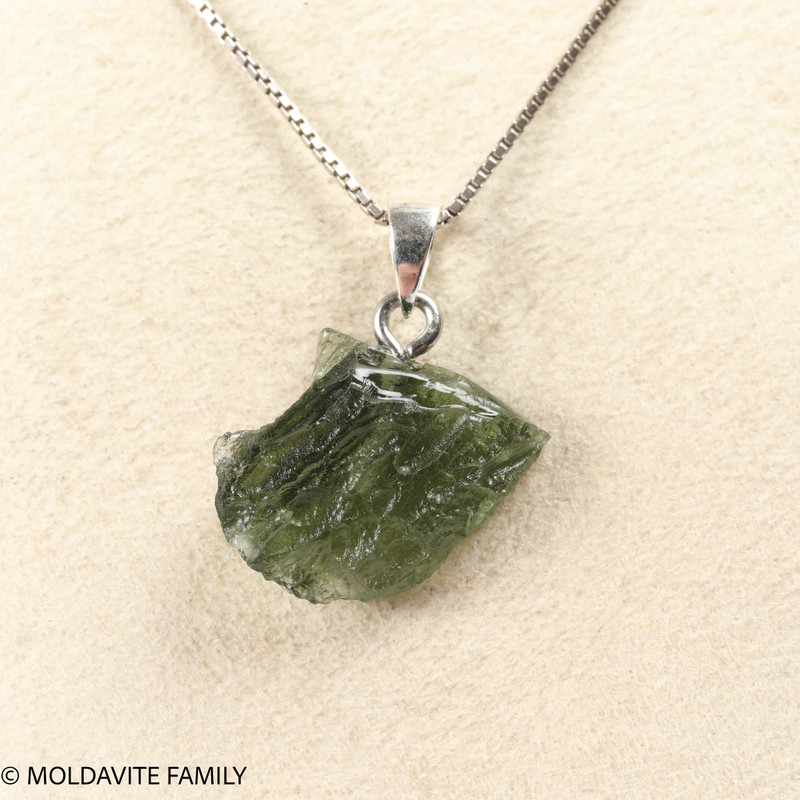 RAW MOLDAVITE PENDANT - B Grade - Final Sale 1.82g (RPB007)