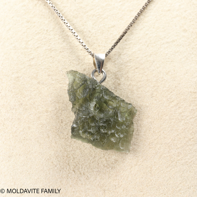 RAW MOLDAVITE PENDANT - B Grade - Final Sale 1.83g (RPB011)