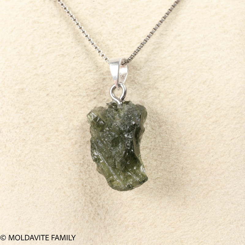 RAW MOLDAVITE PENDANT - B Grade - Final Sale 2.11g (RPB034)