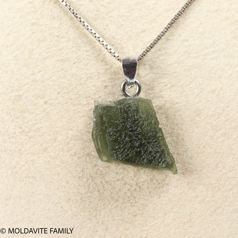 RAW MOLDAVITE PENDANT - B Grade - Final Sale 1.81g (RPB035)