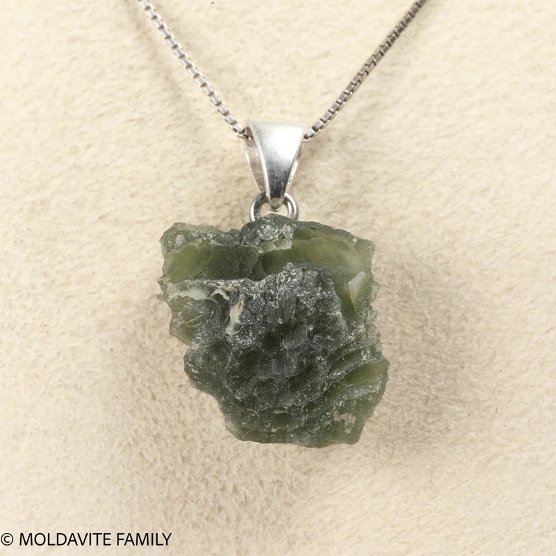 RAW MOLDAVITE PENDANT - B Grade - Final Sale 4.3g (RPB036)