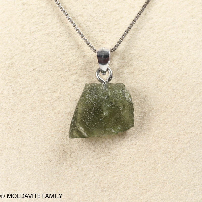 RAW MOLDAVITE PENDANT - B Grade - Final Sale 1.28g (RPB037)