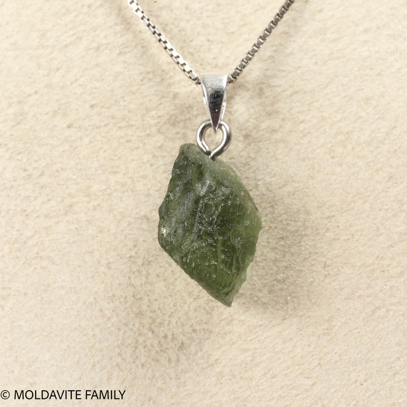 RAW MOLDAVITE PENDANT - B Grade - Final Sale 1.68g (RPB049)