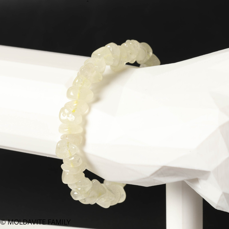 LIBYAN DESERT GLASS BRACELET - POLISHED BEADS (LDGBR23003)