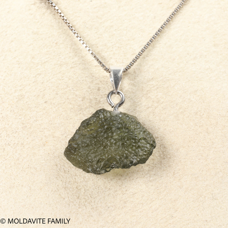 RAW MOLDAVITE PENDANT - B Grade - Final Sale 1.81g (RPB055)